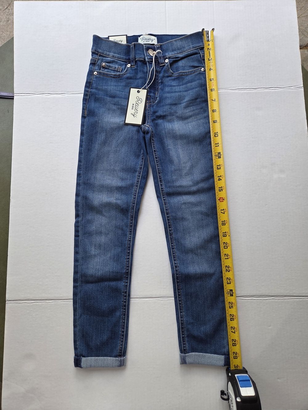 NWT Revery Kids Girls Size 8 Mid-Rise Skinny Ankle Jeans – Dark Wash